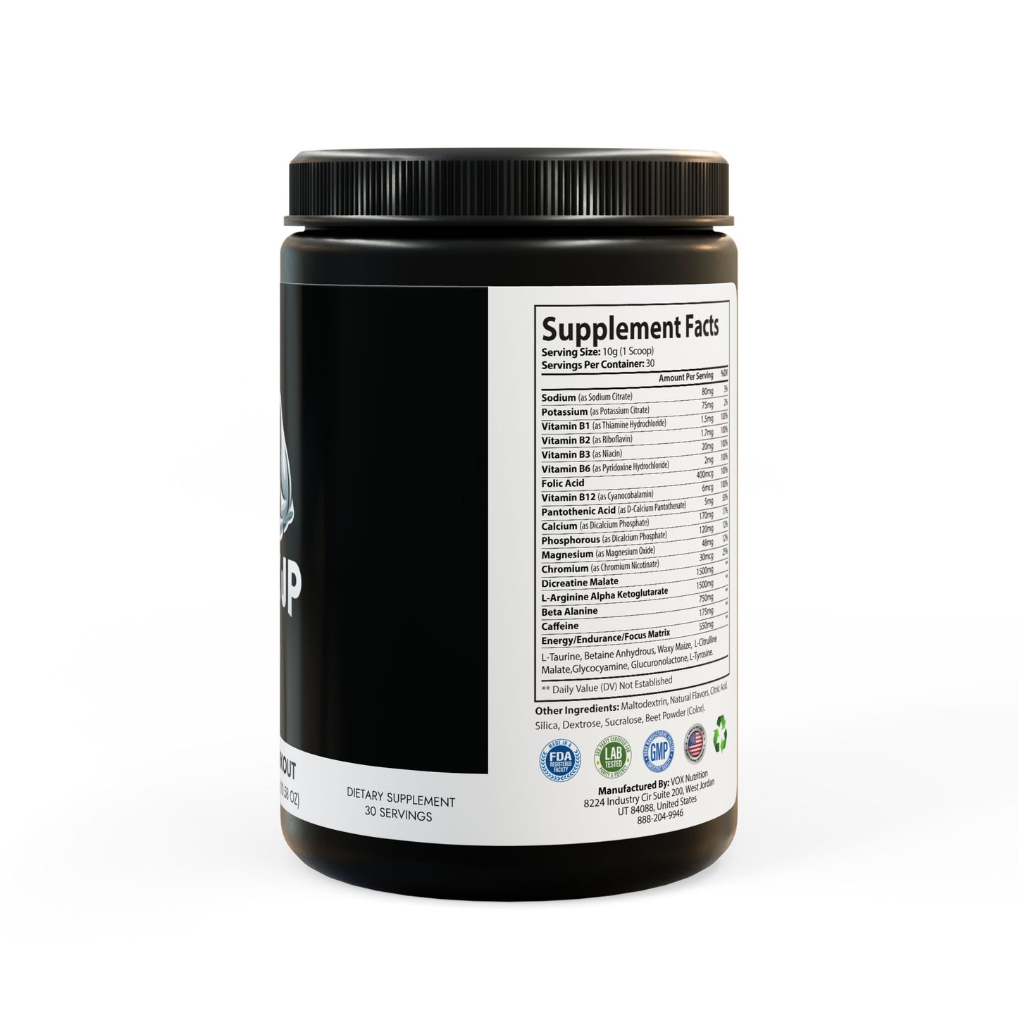 "Flex Up" Pre-Workout Supplement, Watermelon (300g, 10.58oz)
