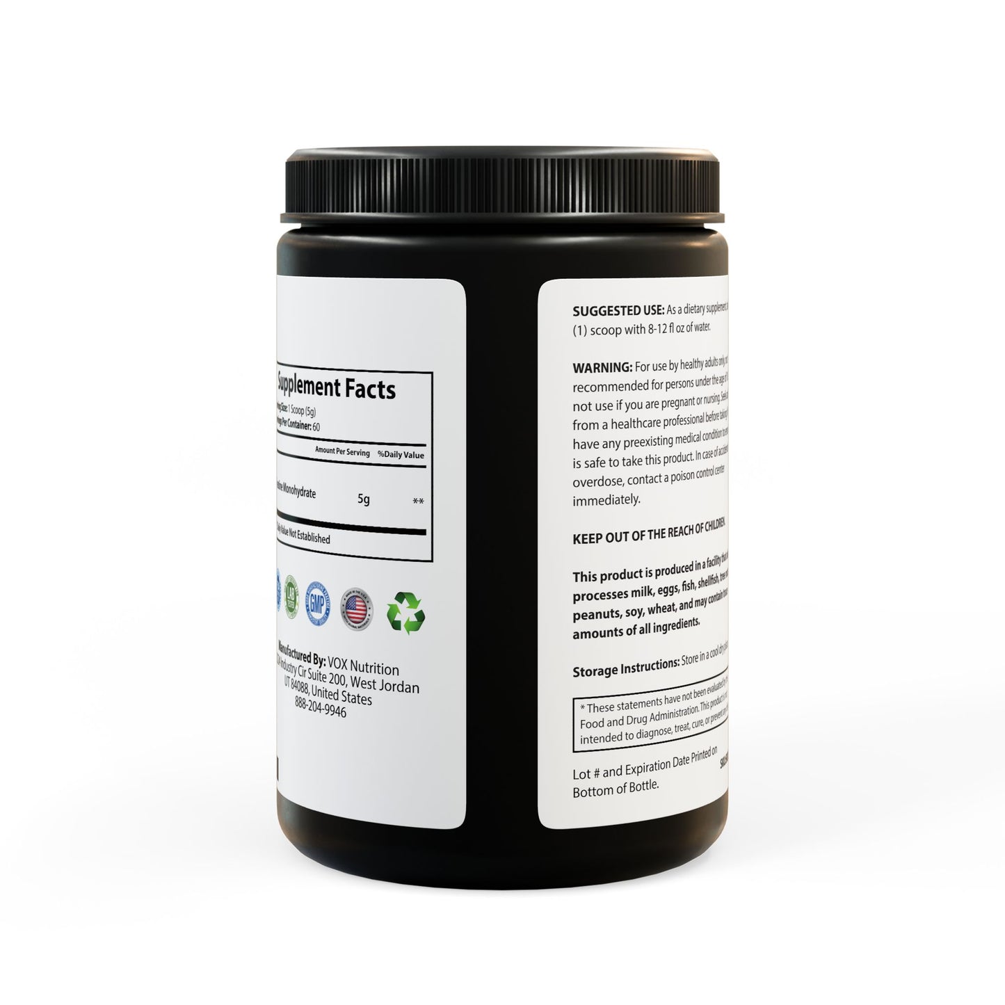"Flex Up" Creatine Monohydrate Supplement (300g, 10.58oz)